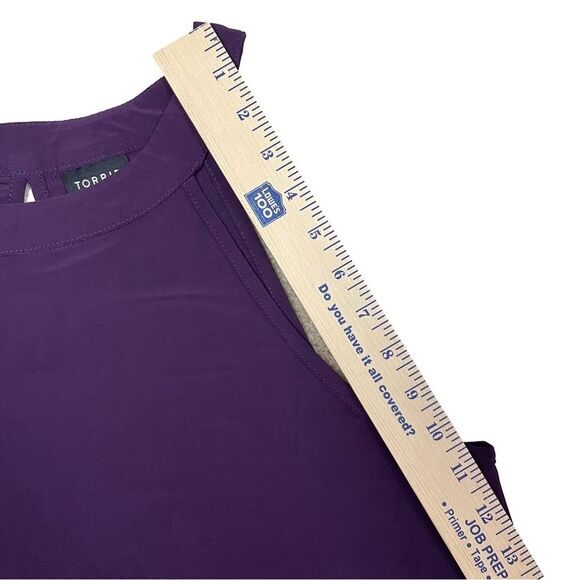 Torrid Sleeveless Top Dark Purple Keyhole Back Women’s Size 1 - Picture 9 of 12